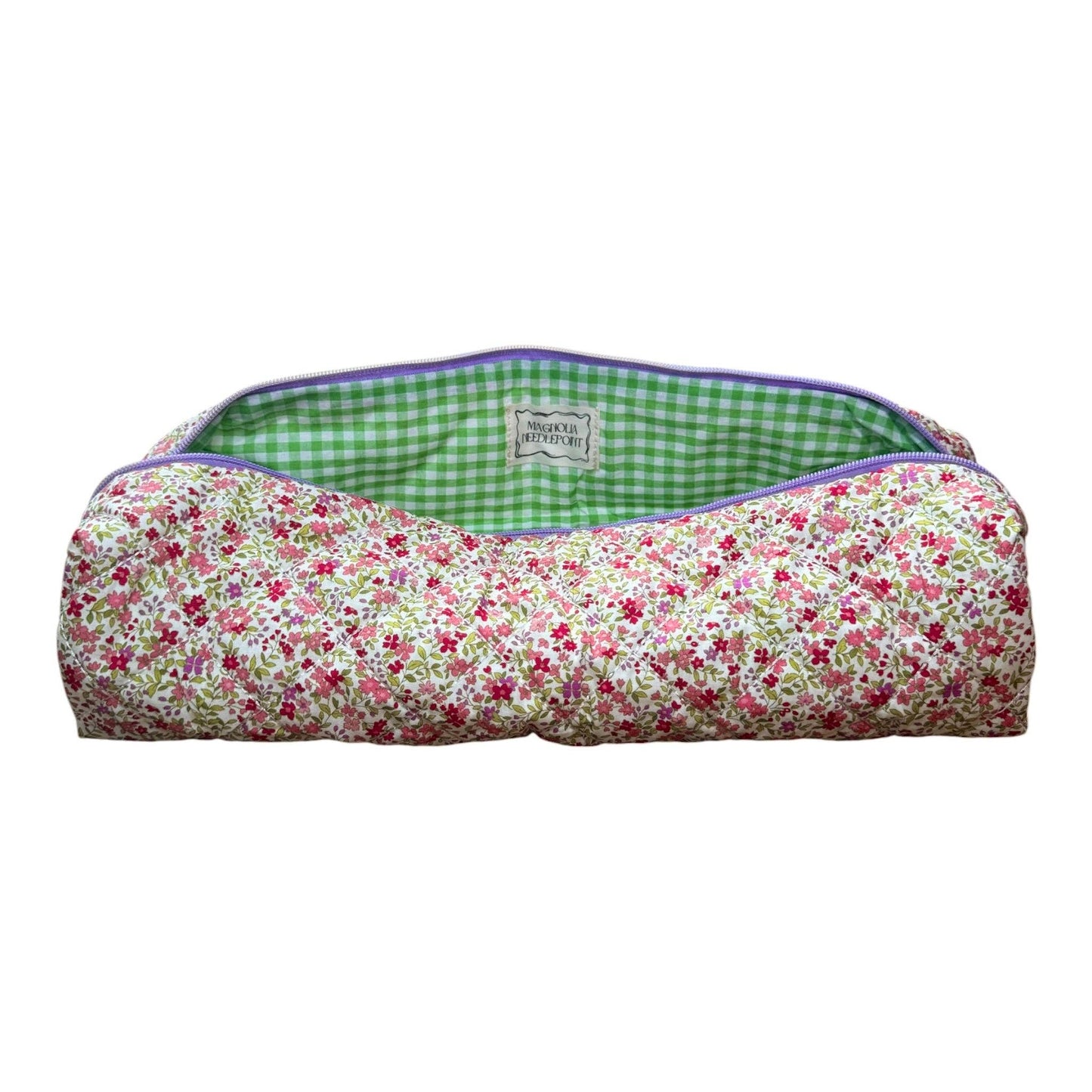 Purple & Pink Floral Roll-It-Up Bag