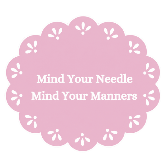 Mind Your Needle, Mind Your Manners Needleminder- Pink