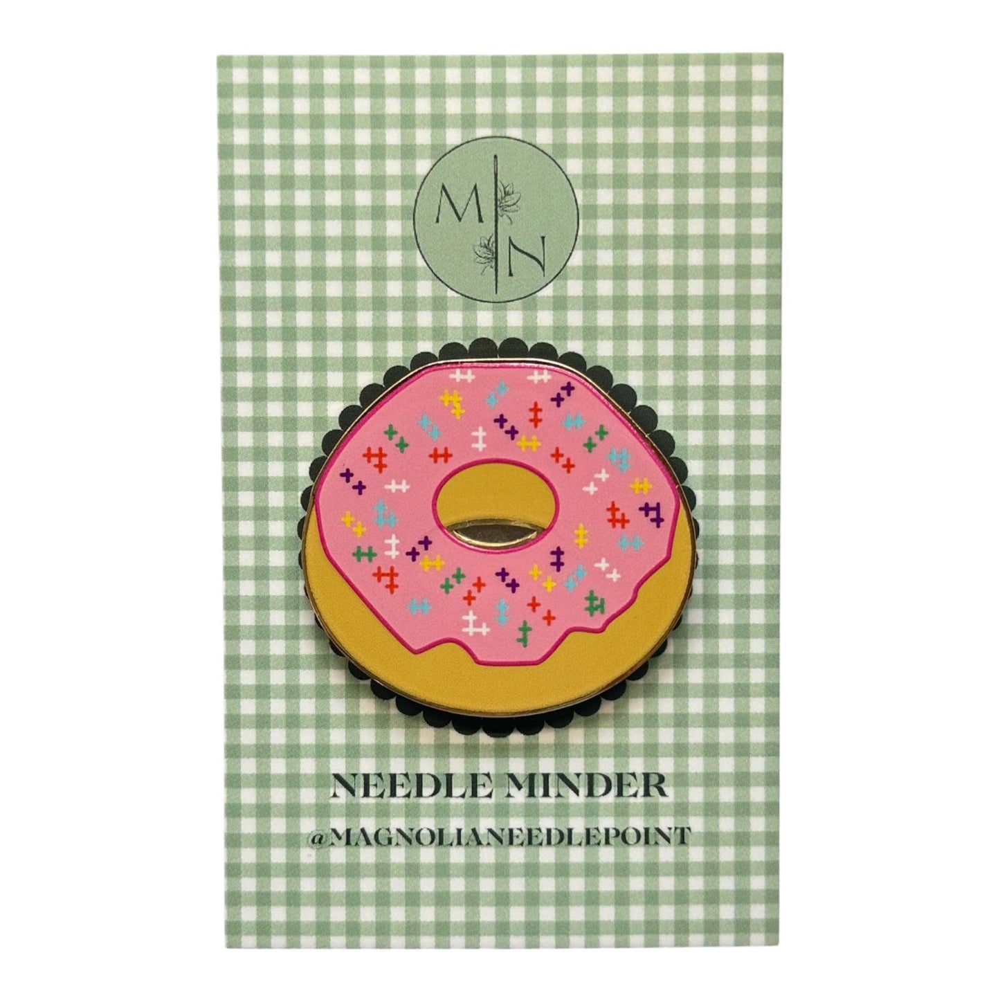 1.5” Strawberry Sprinkles Donut Needle Minder