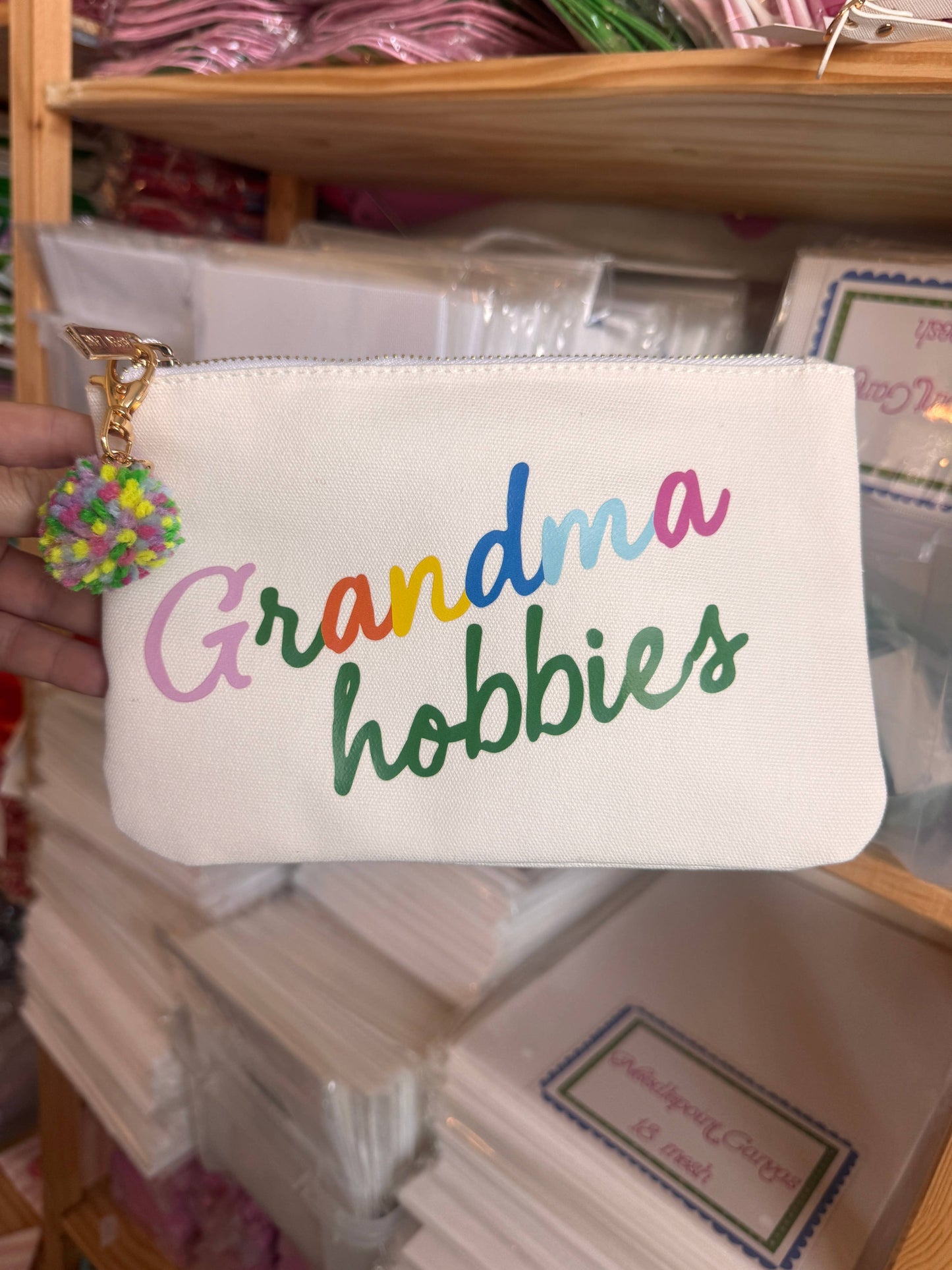 Grandma Hobby Needlepoint Project Bag | Small Tyvek GB x AL