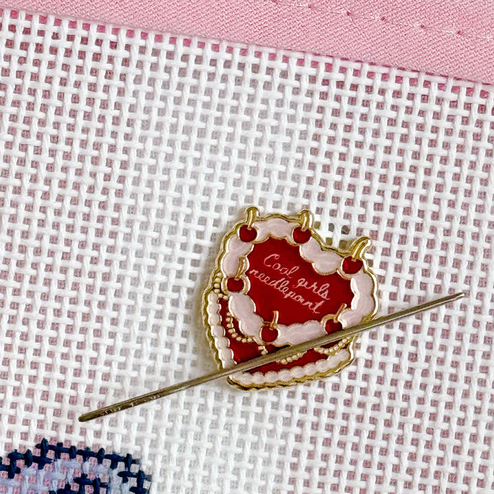 Cool Girls Needlepoint Cake Needle Minder
