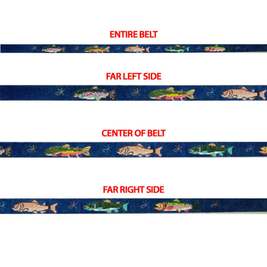 Trout on Blue Background Belt