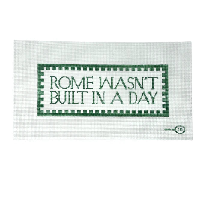 Rome Wasn't Built in a Day